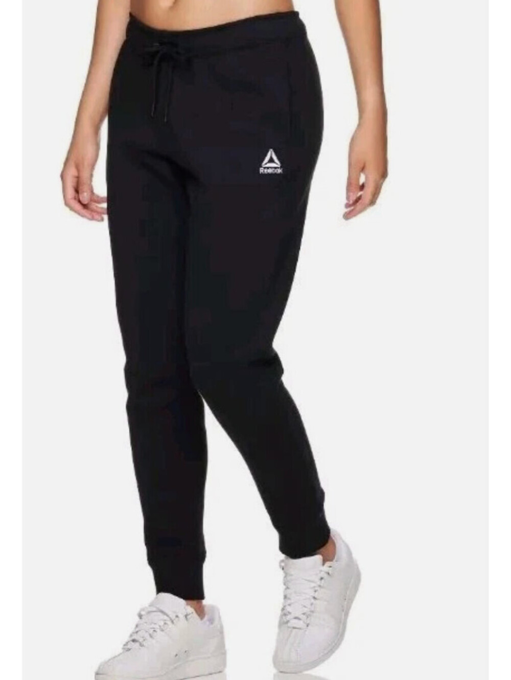 Reebok Women's Black Slim Fit Fleece Jogger Caviar Athletic Pants Size XL NEW